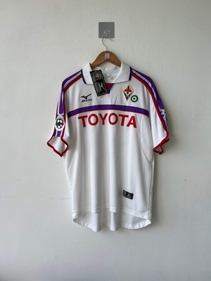 2001年製 Y2K 日本製 フィオレンティーナ サッカーシャツ Lサイズ 紫 L) Fiorentina 2001-02 Away Shirt Adriano #90 (NEW) Original Jersey