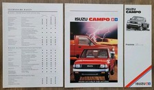 Brochure ISUZU Campo + listino prezzi/brochure/folleto/opuscolo/broszura/broschyr 1988