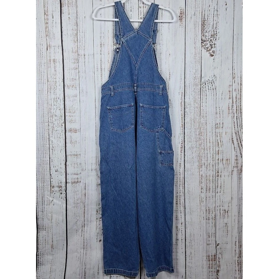 Mono con tirantes vaquero vintage BILL BLASS M para mujer azul años 90 Y2K carpintero Foto 4 de 4