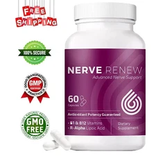NERVE RENEW Advanced Nerve Support - with R-Alpha Lipoic Acid - (Pack of 3)'
