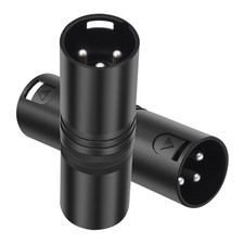 2 Pack XLR Male to Male Adapter,3Pin XLR Connector, for Mixer, Microphone, 3450