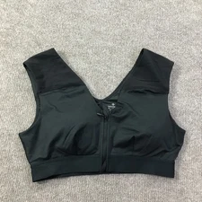 Tommie Copper Sports Bra Womens XL Front Zip Compression Support Copper Zinc