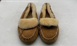 L.L. Bean Men's Wicked Good 270842 Brown Suede Moccasin Slippers Size US 12M