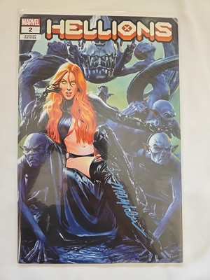 HELLIONS #2 Signed MIKE MAYHEW COA STUDIO TRADE  VARIANT GOBLIN QUEEN    