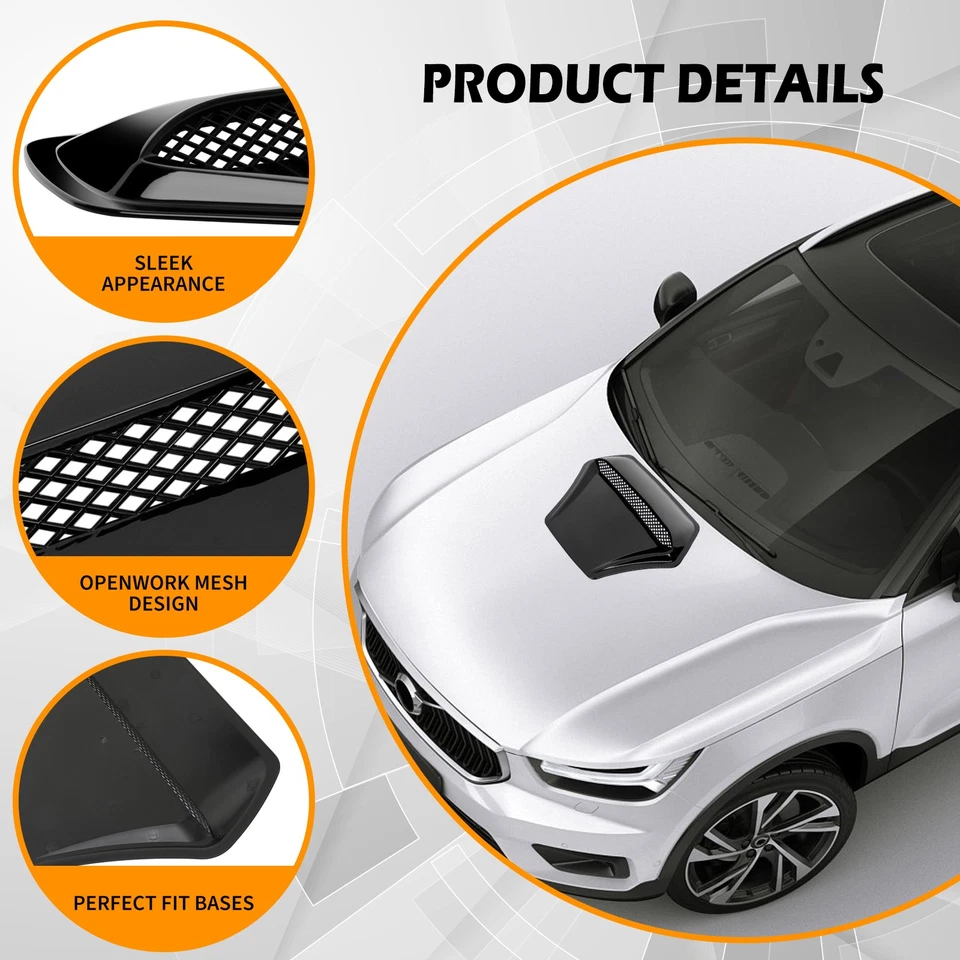 Para Ford Escape Edge Brillante Flujo de Aire Admisión Capucha Cuchara Capó Ventilación Cubierta Decoración Foto 2 de 4