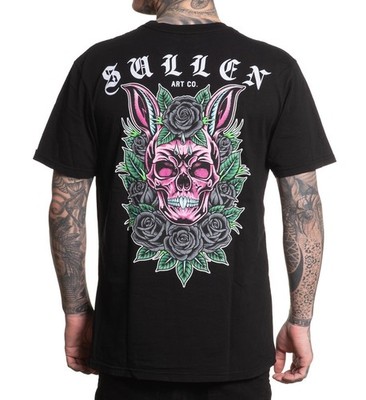 SULLEN CLOTHING SKULL BUNNY OSTERN TATTOO ART SCHWARZ PREMIUM T-SHIRT (M)