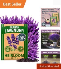 Non-GMO English Lavender Seeds - 1,500 Seeds for Indoor/Outdoor Planting
