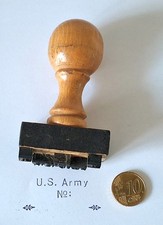(S216) Alter DDR Stempel U.S. Army No: Kinderstempel Holzstempel Gummistempel