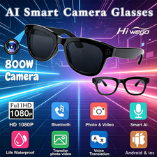 8MP AI Smart Glasses Bluetooth Call Video Photo Real-time Translation Music