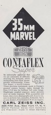 1960 Zeiss Ikon Contaflex Super: 35mm Marvel Vintage Print Ad