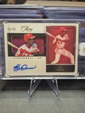 2023 Panini Three & Two Eric Davis Auto /45 Encased #SS-ED Reds VERY CLEAN 💎