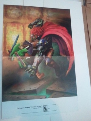Legend of Zelda Ocarina of Time Poster # 4 Link vs Ganondorf