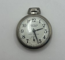 Vintage Westclox Scotty Pocket Watch Wind Up-Untested - Can  t Get It To Start