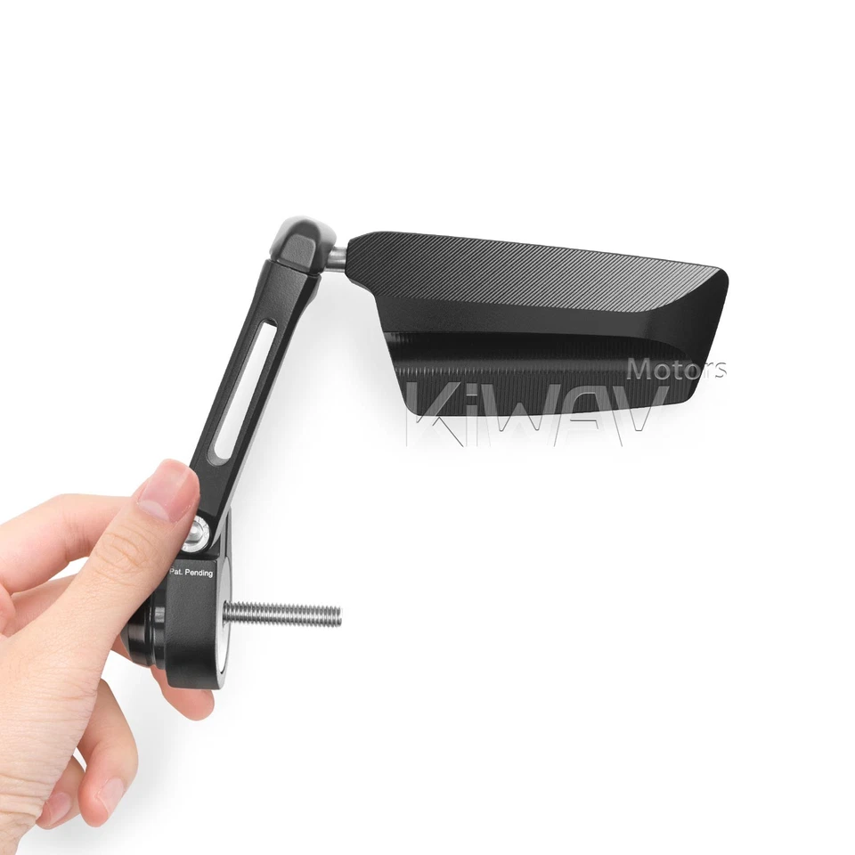 Bar end mirror LEFT X1 LEAP folding black 6mm fits Triumph Tiger 800 Rocket III - Image 3 of 4