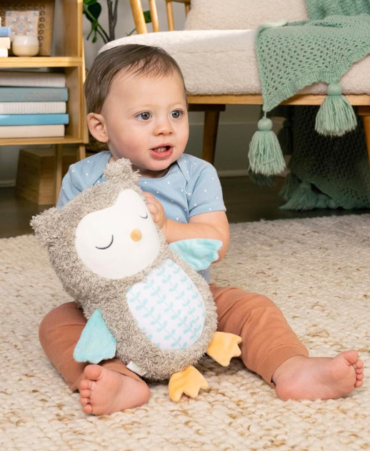 Ingenuity PLUSH soothing Toy snuggle Sounds NALLY NEW bluetooth owl 0+ baby