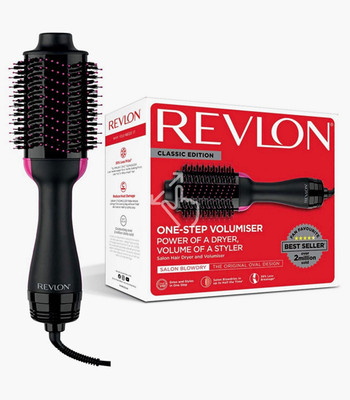 Revlon One-Step Volumiser Bürstentrockner schwarz/pink, 2m drehb. Kabel