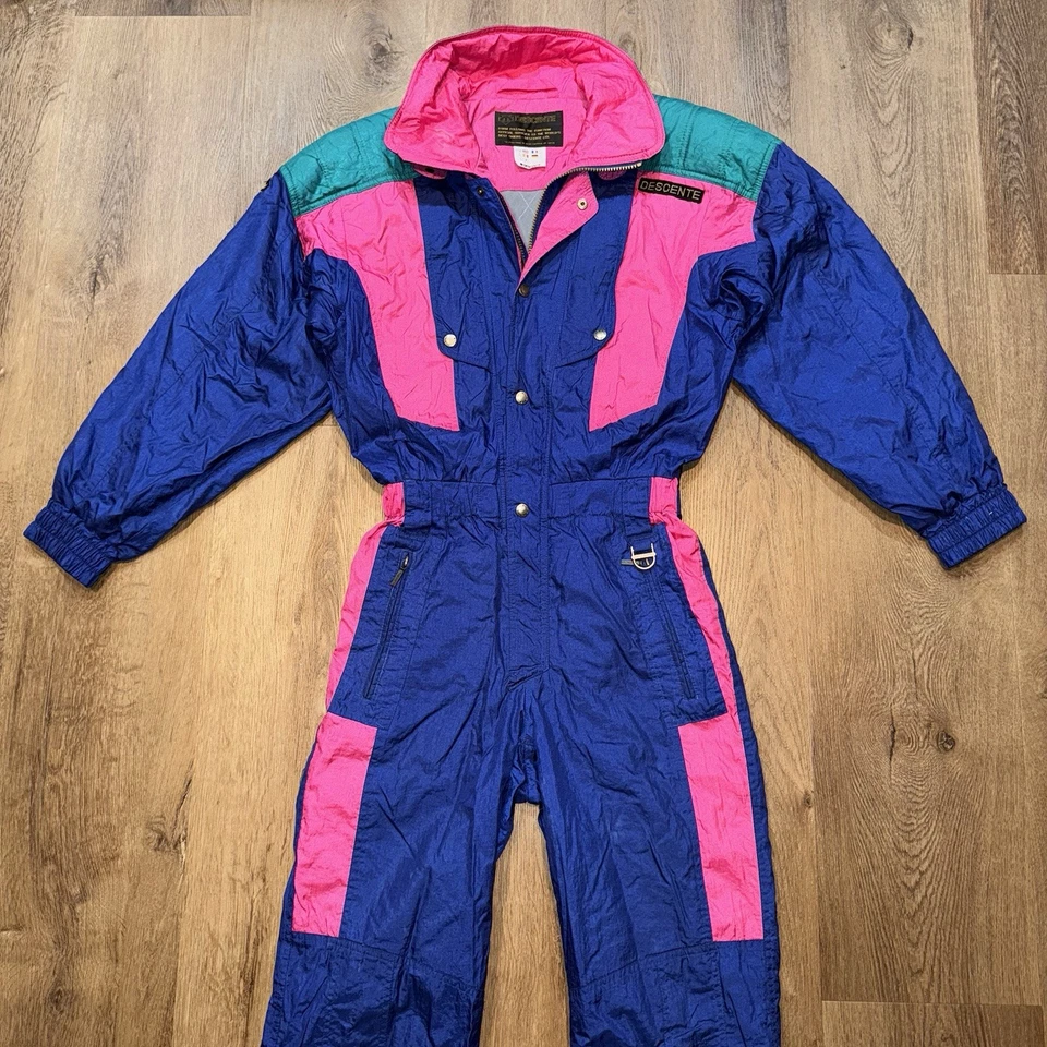 Traje de esquí para hombre Descente traje de nieve de una pieza babero de nieve retro gaper de colección años 80 90 XS Foto 3 de 4