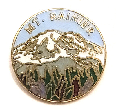 Mount Rainier Washington Mountain Evergreen Forest Souvenir Travel Pin