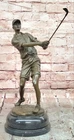 Hot Cast Bronze Golfer Sculpture by Milo Signed Sport Figurine Home Decor Sale