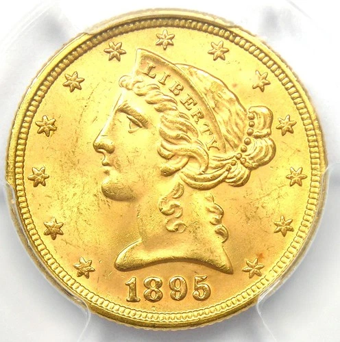 1895 Liberty Gold Half Eagle $5 Coin - PCGS MS65+ Plus Grade - $4,500 Value!