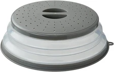 Upgraded Collapsible Microwave Lid, Vented Microwave Splatter Cover, 10.5 inches