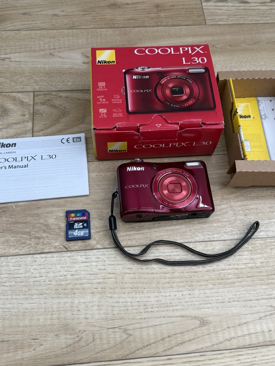 Nikon COOLPIX L30 20.1MP Digital Camera - Red for sale Nikon COOLPIX L30 20.1MP Digital Camera - Red for sale
