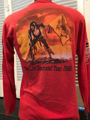 Rare WASP 1986 Last Command Long Sleeve Tour Shirt Size M/S Rock