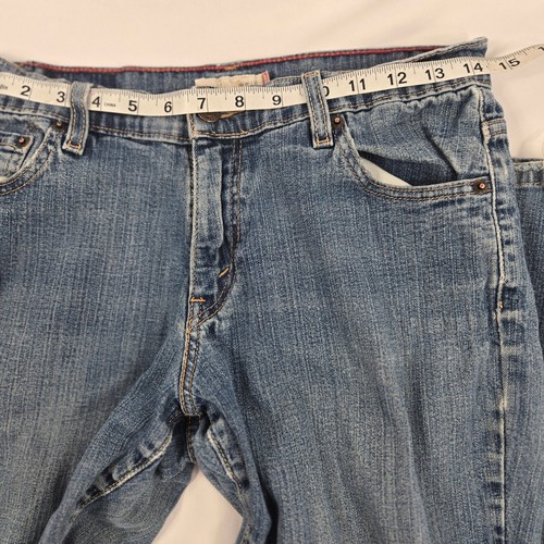 Levi's 550 stivaletto relaxed fit jeans donna blu misto cotone taglia 6 lungo rosso linguetta R - Foto 8 di 11