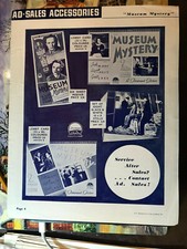 Museum Mystery 1937 Paramount 9x1/2x12" British pressbook Elizabeth Inglis