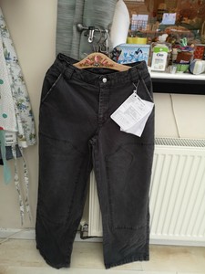 Asos Sample pantaloni casual neri Taglia 10 sull'etichetta vita piatta 14,5  \