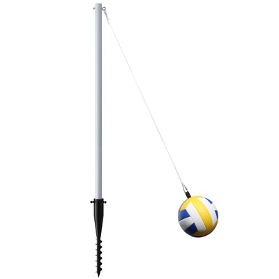 JAOTREL Tetherball Ball and Rope and Pole - 7.5FT Heavy Duty Tether Ball Kit ...