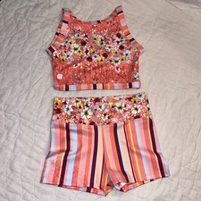 Sylvia P Gypsy Stripe Short  Cropped Singlet Top Child 12