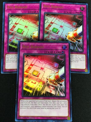 YUGIOH RED REBOOT DUDE-EN056 1ST ULTRA X3 (LP)