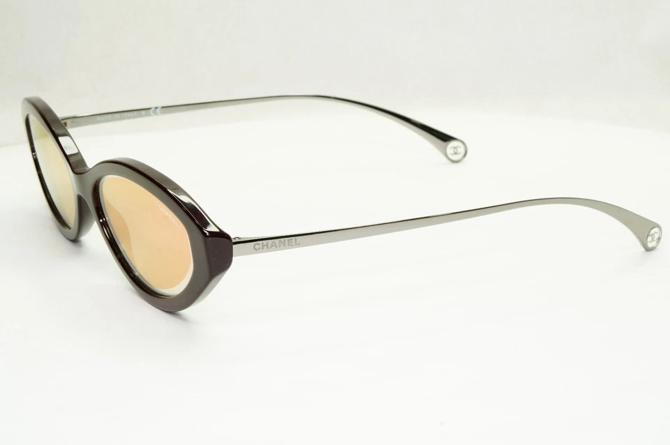 Очки солнцезащитные Chanel 2020 бордовые красные розовые зеркальные прямоугольные 5424 c.1461/EB [A] - Изображение 4 из 4