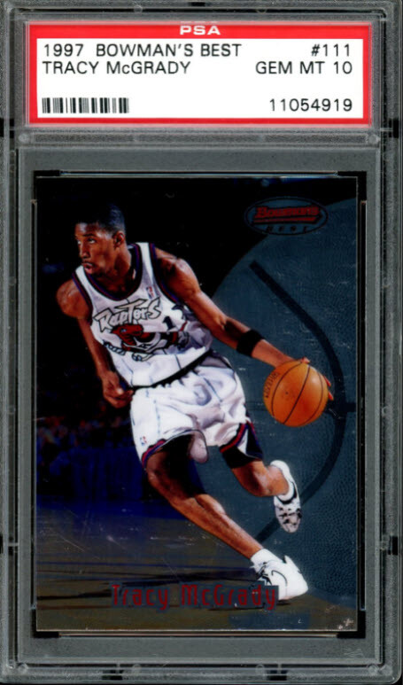 Tracy McGrady 1997 Bowman's Best Rookie Card #111- Graded Gem Mint 10 PSA