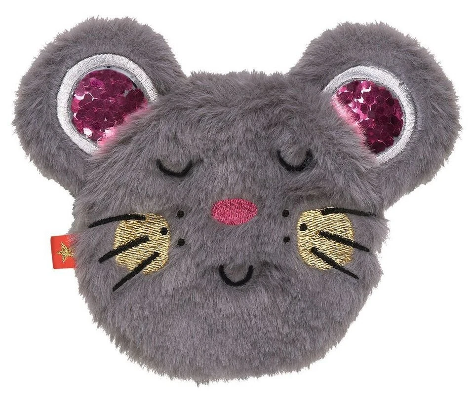 MOSES VERLAG Kleiner Geldbeutel Geldbörse Portemonnaie Maus aus Plüsch mit Reißverschluss