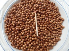  4 mm Holz Perlen Kugeln 1000 St. Hellbraun 634 Material zum Rosenkranz Basteln 