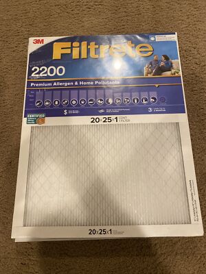 3M Filtrete MPR 2200 Premium Furnace Filter – 20x25x1 Inch, 4-Pack, Allergen & Virus Capture, Lasts Up To 3 Months