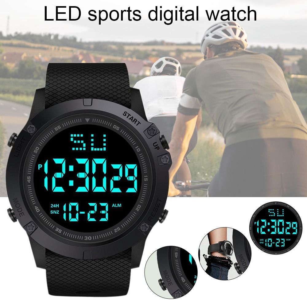 Mens Watch Simple Digital Watch Sports Watch  Military Sports