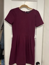Madewell Mini Kint Dress Burgundy