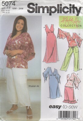 Simplicity Schnittmuster 5074 Easy Dress Top Hose Rock Gr. 18W - 24W Neu