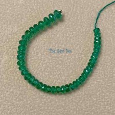 3-4.5mm Top Gem Grade Tsavorite Bright Green Garnet Faceted Rondelle Beads 3.25"