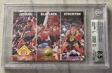 1993-94 HOOPS MICHAEL JORDAN 5TH ANNIVERSARY GOLD LEAGUE LEADERS #289 BGS 8.5 