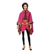 Galleria Monet Artist's House From Rose Garden Women's Reversible Rain Cape Rain