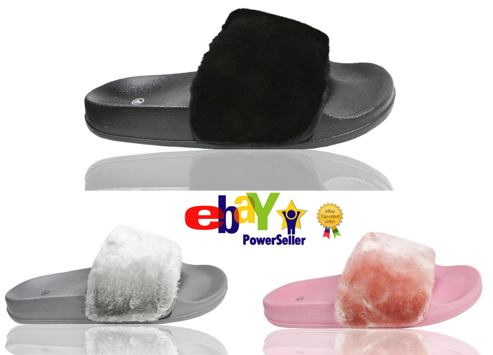 PANTOFOLA D’ORO SANDALI CIABATTE RIHANNA COMODE PELLICCIA MULO SLIDER ESTIVI BAMBINI RAGAZZE MISURA 10 2