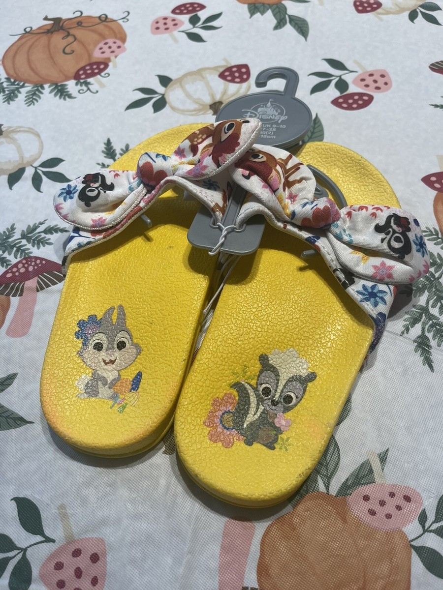 New! Disney Toddler Sz 11/12 Fabric Bambi Thumper Flower Bow