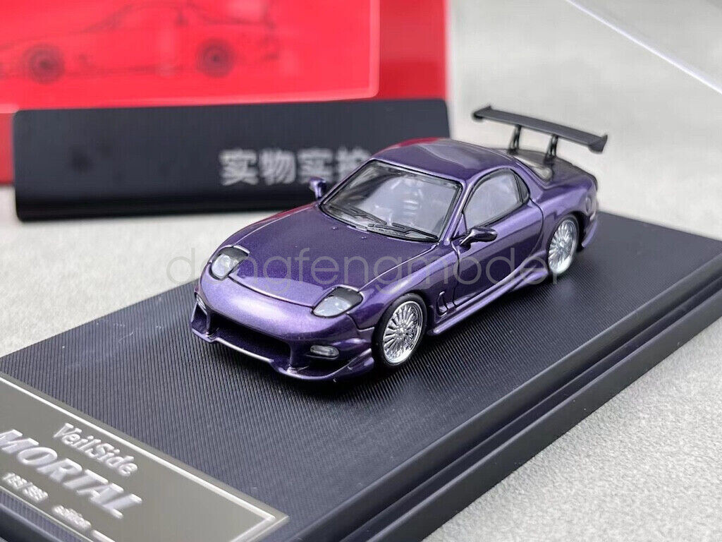 Mortal 1:64 Purple RX-7 FD Veilside Racing Sports Model Diecast