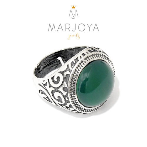 Anello sigillo uomo in argento 925 con onice,giada,corniola e quarzo azzurro - Imagen 8 de 29