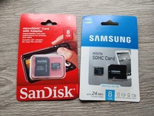 Lot of 2 SDHC Memory Cards SanDisk 8GB Samsung 8GB NEW