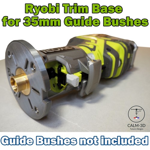 Ryobi R18TR0 Compatible Trim Router Base for 35mm Brass Guide Bushes